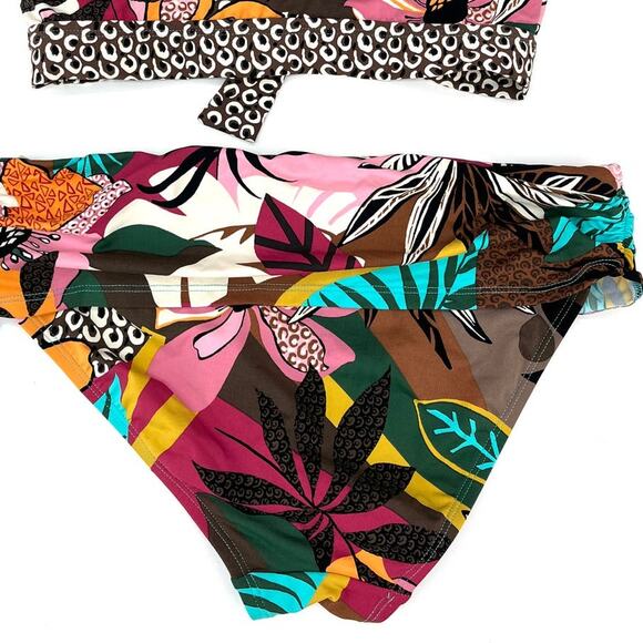 Bleu Rod Beattie Run Wild Pink & Brown Swim Bikini Bottom NWT 4 - Picture 5 of 6